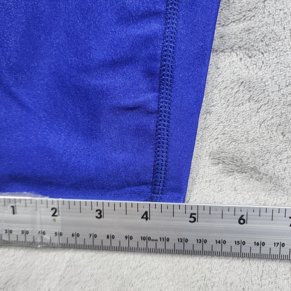 Vintage Leggings Womens M Blue Chevron Coolorblock Capri Cycling Yoga Workout - Picture 8 of 9